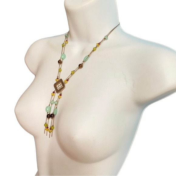 NETA .925 Silver Boho Crystal Beads Artisan Designed Necklace - Picture 11 of 12